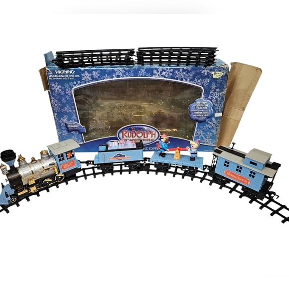 Memory Lane‎ Rudolph Island Of Misfit Toys Rudolph's Red Nose Express Train Set - Picture 1 of 17